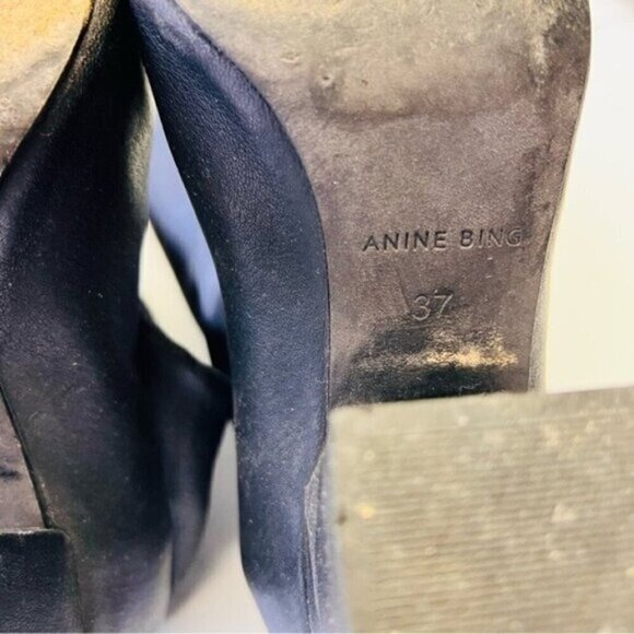 Anine Bing Taylor Over The Knee Luxury Leather Boots 37 - Picture 5 of 15